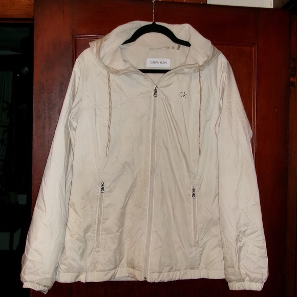 Calvin Klein Women’s Fleece-Lined Hooded Windbreaker Jacket – Size Medium - Picture 1 of 7